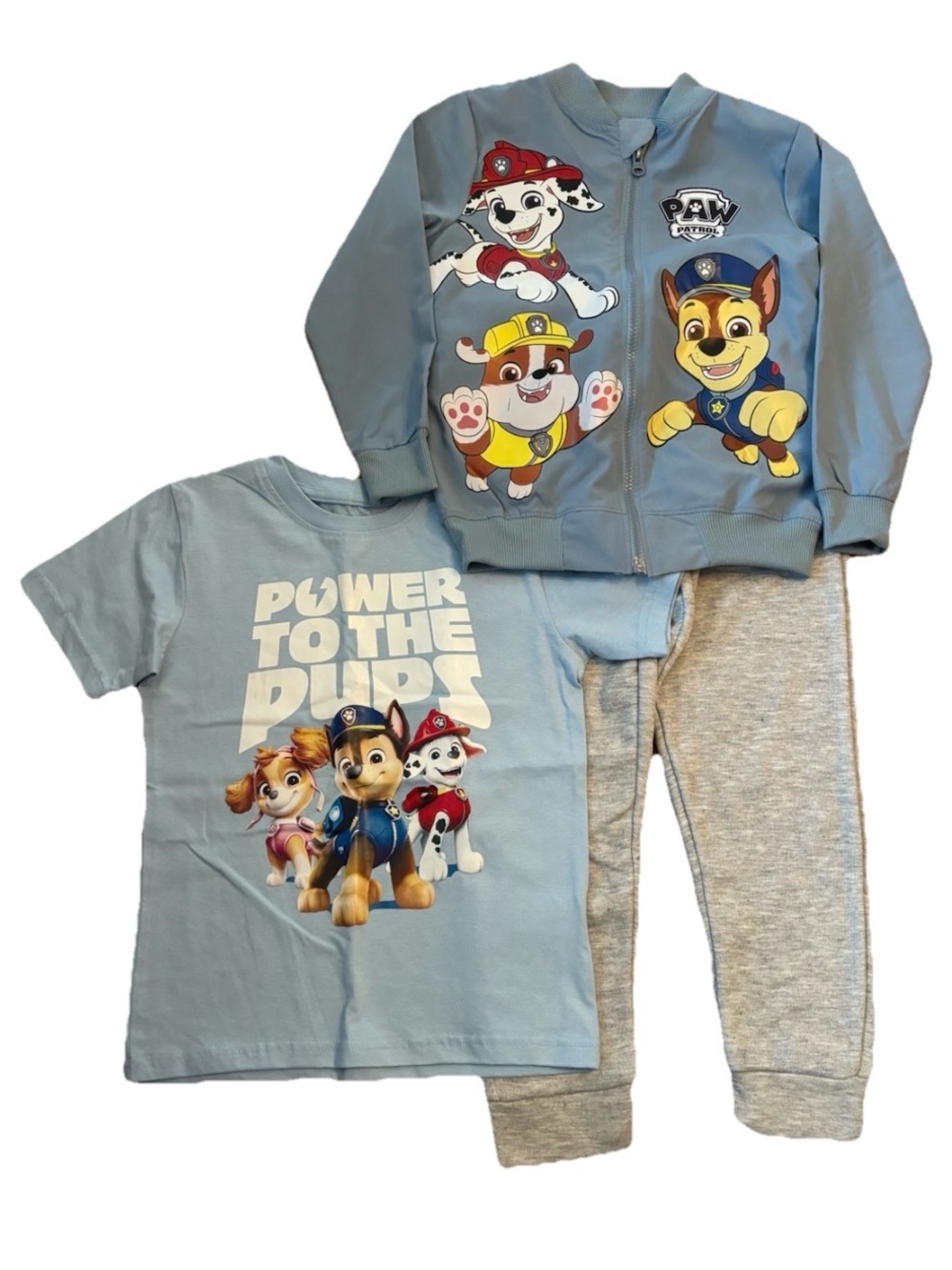 Paw Patrol Blue & Gray Boys 3-Piece Character Tracksuit Set